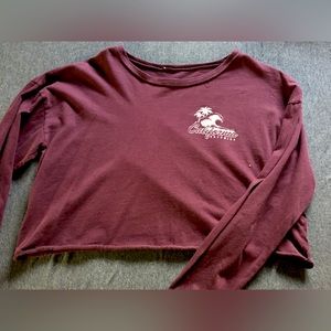 Dark maroon crop top